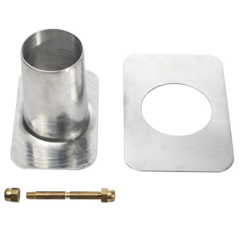 Aluminum 2-Piece Gutter Adapter Kit with Brass Bolt for Rain Chain Installation, Standard, Mill Finish